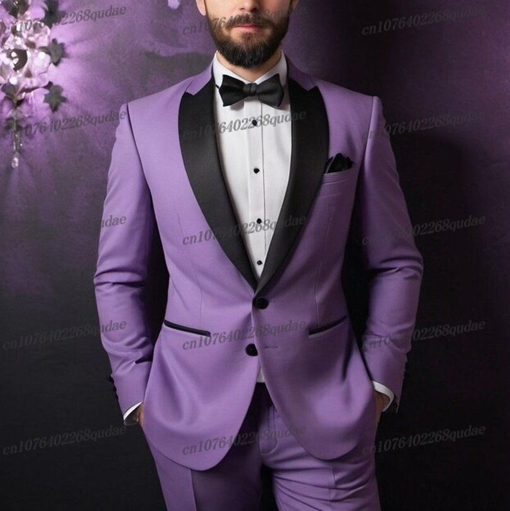 Zwarte Kraag Licht Paars Forme - Men Formal Wear Purple recensie en prijs
