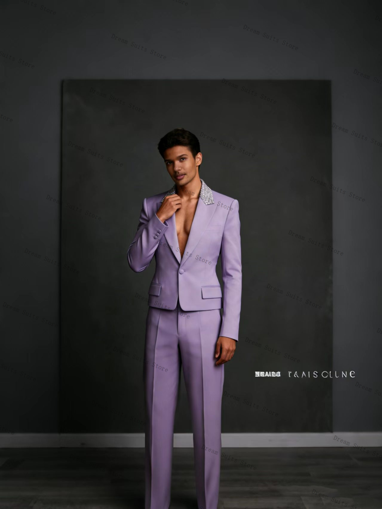 Kristallen Mannen Pak Set 2 St - Men Formal Wear Purple recensie en prijs